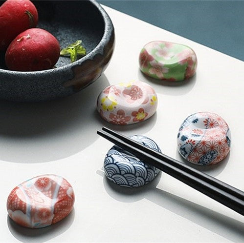 Pebble Shaped Japanese Ceramic Chopstick Rests