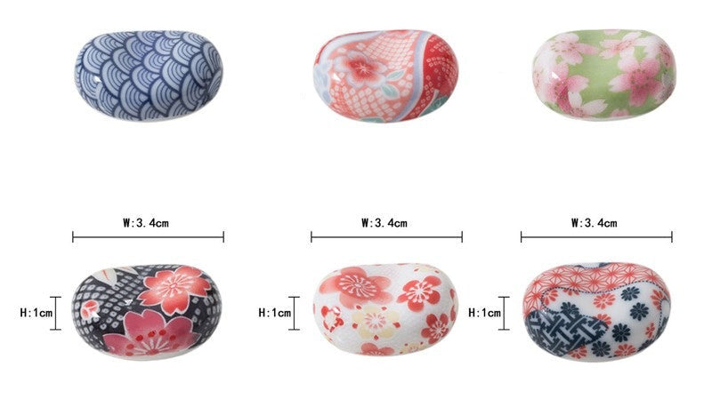 Pebble Shaped Japanese Ceramic Chopstick Rests