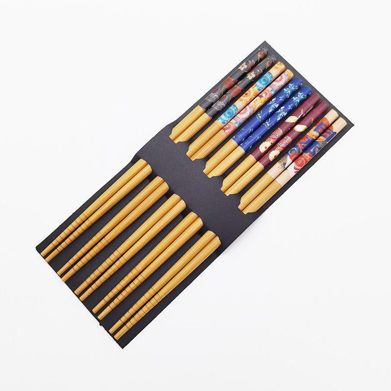 Ukiyoe Bamboo Chopsticks Set