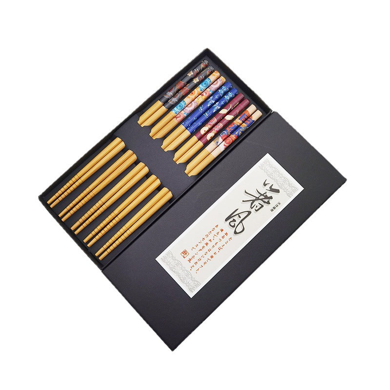 Ukiyoe Bamboo Chopsticks Set