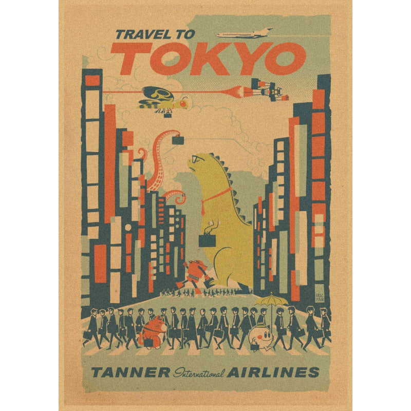 Vintage Airlines Tourism Promotion Poster