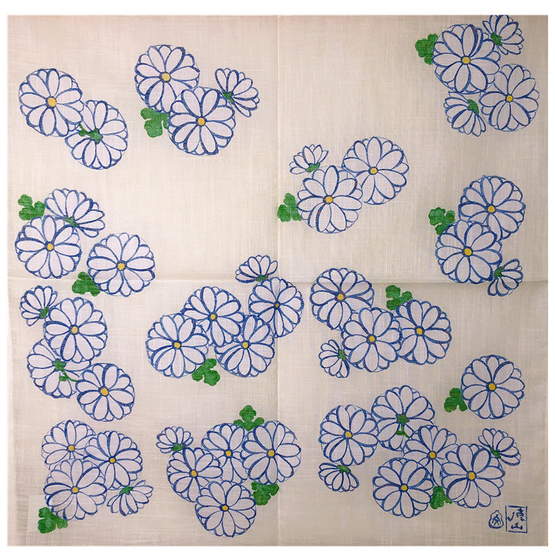 White Daisy Handkerchief